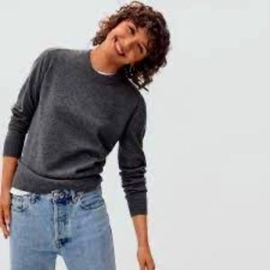 Everlane cashmere crew sweater in charcoal (size small)